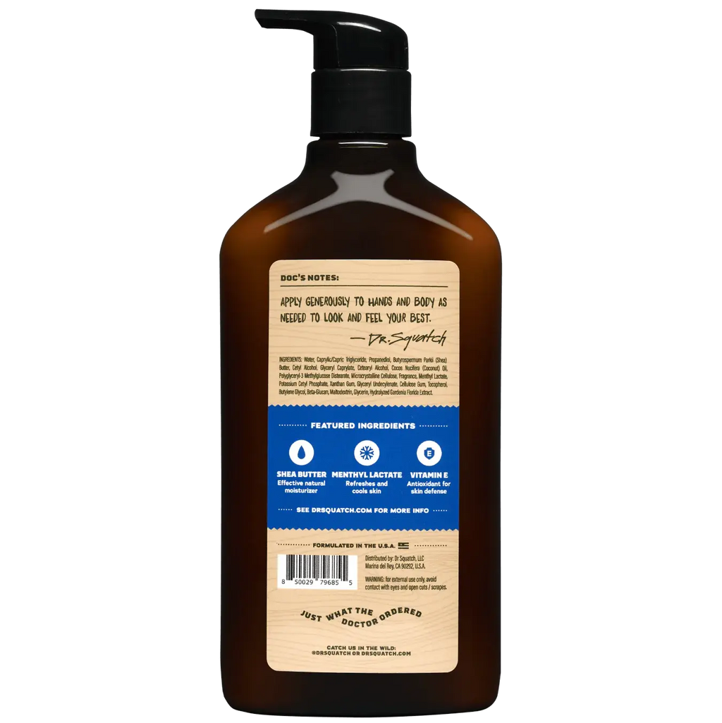 Dr Squatch Lotion - Fresh Falls